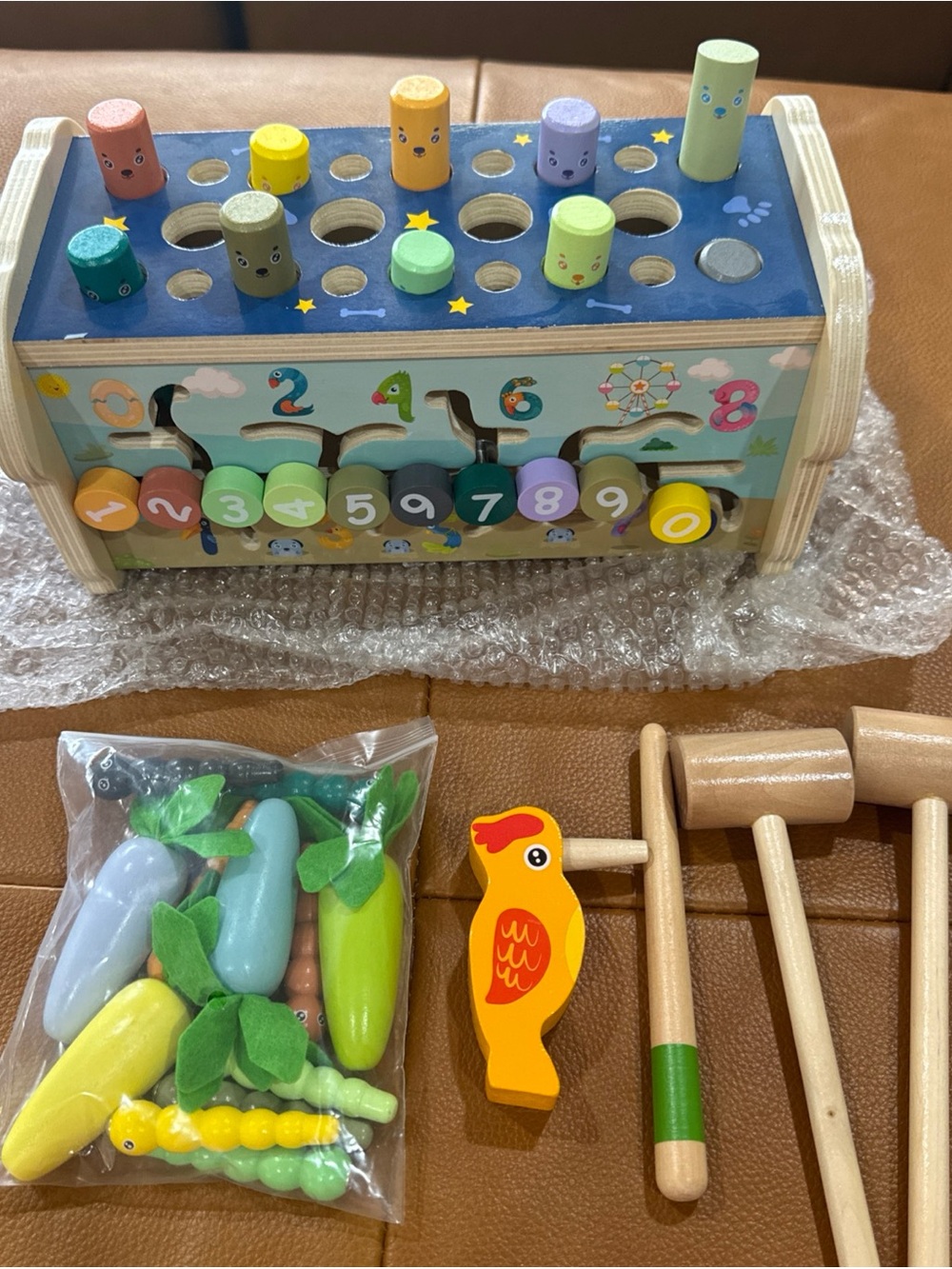 Wooden Montessori Educational new 7 In 1 Hammering And Pounding Ages 12+ Months